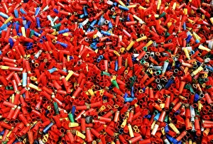 Guns: SHOOTING - empty cartridge cases at shooting school