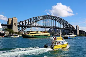 Bridges: Shopper Hopper and Ferry boats with the Sydney Harbour