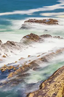 Waves: Shore Acres State Park, Oregon, USA. Blur of waves