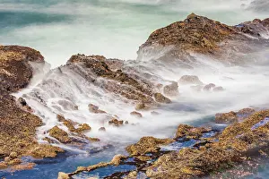 Waves: Shore Acres State Park, Oregon, USA. Blur of waves