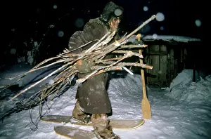 Skiing: A Siberian shaman / sorcerer / wizard / healer
