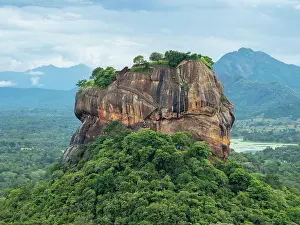 Defence: Sigiriya rocks in a green landscape, Sri Lanka
