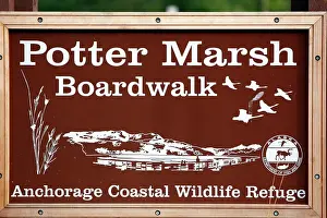 Potter: Sign in Potter Marsh