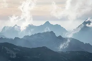 Silhouettes: Silhouettes, Dramatic Mountain Landscape, View from
