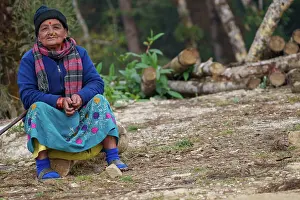 Paysage: Singalila national park, Woman at Jaubari village