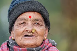 Paysage: Singalila national park, Woman at Jaubari village