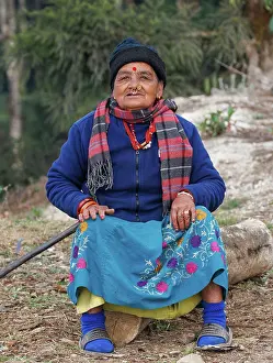 Paysage: Singalila national park, Woman at Jaubari village