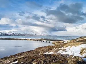Nordurland: Skagafjoerdur during winter. Europe, Iceland