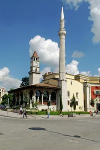Mosque: Skanderbeg Square in Tirana, Albania, Europe