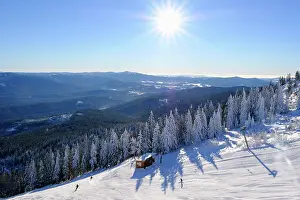 Howse: Ski slope, Big Arber, Bavarian Forest, Lower Bavaria