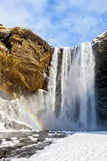 Prismatic: Skogafoss waterfall in Iceland, river, Skoga, Skoga