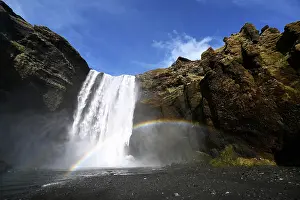 Skogafoss: Skogafoss Waterfall on the South Coast of Iceland