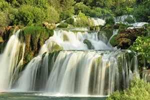 Croatia: Skradinski Buk Waterfall, long-term photo, Krka