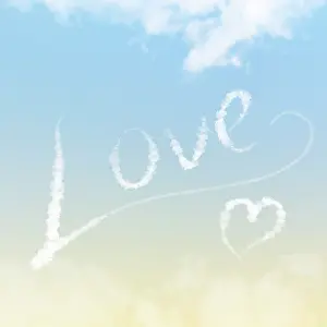 Aeroplane: Sky writing - Love - written in the clouds