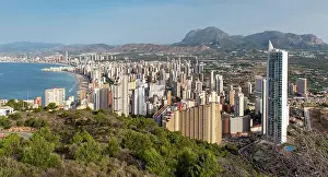 Alicante: Skyscrapers of Benidorm as seen from La Creu (Cross)