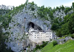 Built: Slovenia, Schloss built into cave entrance, Postojna