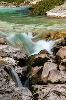 Rapid: Slovenia, Triglav National Park. Soca River rapids. ic Cathy