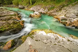 Rapid: Slovenia, Triglav National Park. Soca River rapids. ic Cathy