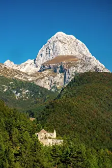 Castle: Slovenia, Triglav National Park, Julian Alps. Landscape with