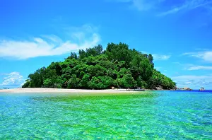 Dreamlike: Small overgrown island of Moyenne, Sainte Anne Marine