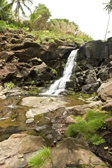Dominica: Small waterfall on the Carib (Kalinago)
