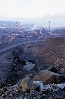 Smoking: Smoking pipes of metallurgical complex in Norilsk