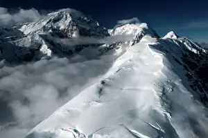 Renato Granieri: Snow-capped Mountain Denali aerial view