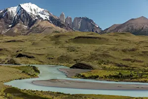 Granite: Snow covered peaks of the granite mountains Torres