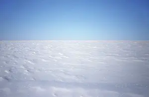 Siberia: Snow-covered tundra in winter
