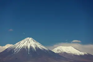 Atacama: Snow covered volcano Sairecabur, San Pedro de Atacama