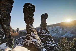 Columns: Snow at the Hercules Pillars, Bielatal, Ottomahl