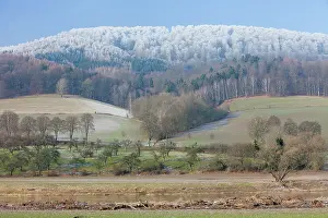 Weser: Snowline - on forestry in the River Weser valley in winter