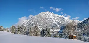 Oberallgu: Snowy landscape, behind Schattenberg, 1845m, Oberallg&, x4d6c