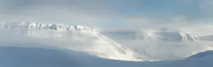 Subarctic: Snowy mountains at Spitsbergen