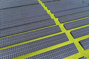 Powered: Solar field, solar park in the landscape, Nellingen