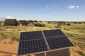 Issues: Solar panel and the chalets of of the Rooiputs Lodge
