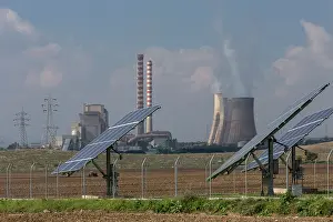 Coal: Solar panels and polluting coal-fired (lignite)