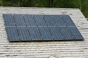 Photovoltaic: Solar photovoltaic panels on roof