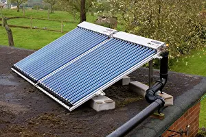 Installation: Solar thermal installation Bauer OPC 15 evacuated