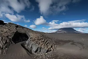Tuya: Solidified lava, lava desert, in the background