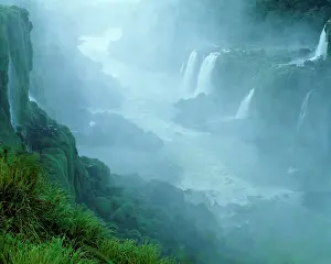 Mystical: South America, Brazil. Misty scenic of Iguasu