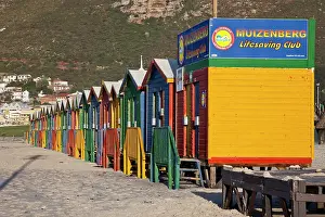 Brightly: South Cape Town. Brightly colored beach