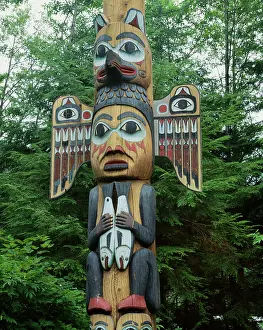 Bight: Southeast Alaska Totem -Tlingit Indian Totem at