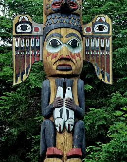 Bight: Southeast Alaska Totem - Tlingit Indian Totem at