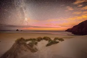 Milky: Southern lights, aurora australis with Milky Way