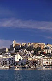 Dock: Spain, Balearics, Ibiza, Eivissa. City view