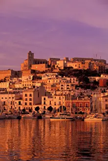Dock: Spain, Balearics, Ibiza, Eivissa. City view