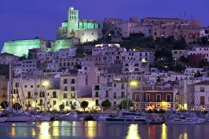Dock: Spain, Balearics, Ibiza, Eivissa. City view