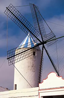 Sant: Spain, Balearics, Menorca, Sant Llois. Windmills