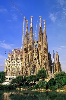 Turret: Spain, Barcelona. Sagrada Familia Cathedral